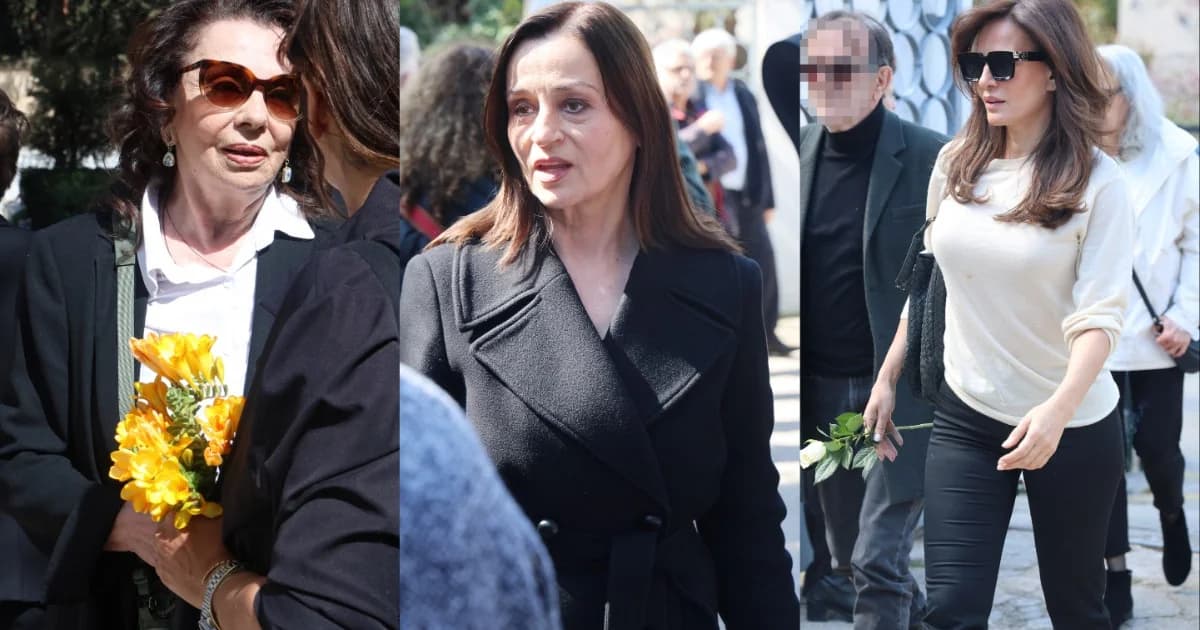 Duelo en el funeral de Giorgos Panousopoulos: Betty Livanou conmovida