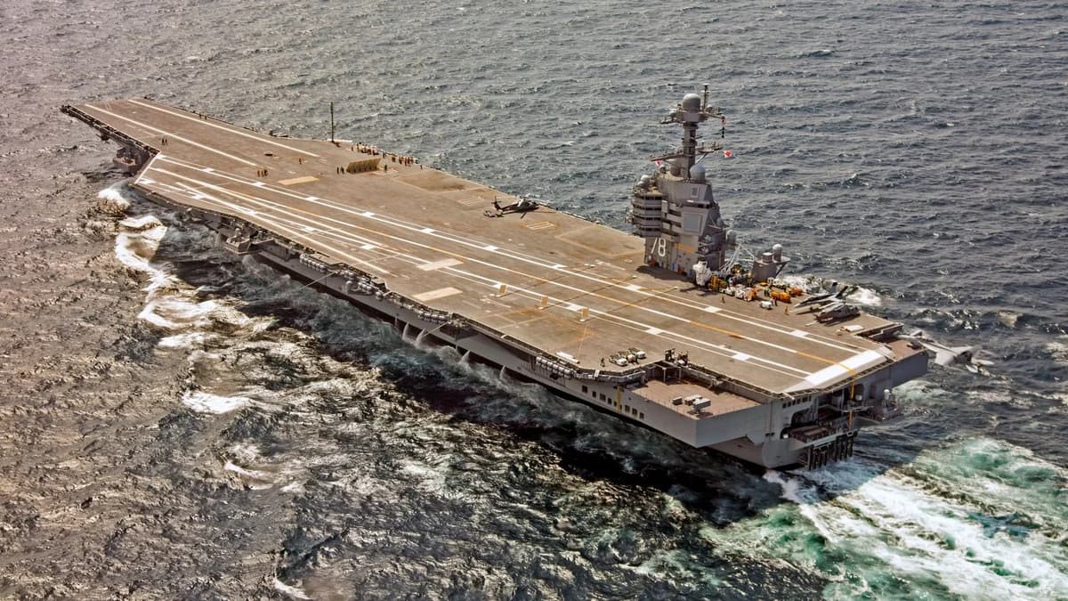 Incendio en el portaaviones USS Gerald Ford: Dos heridos