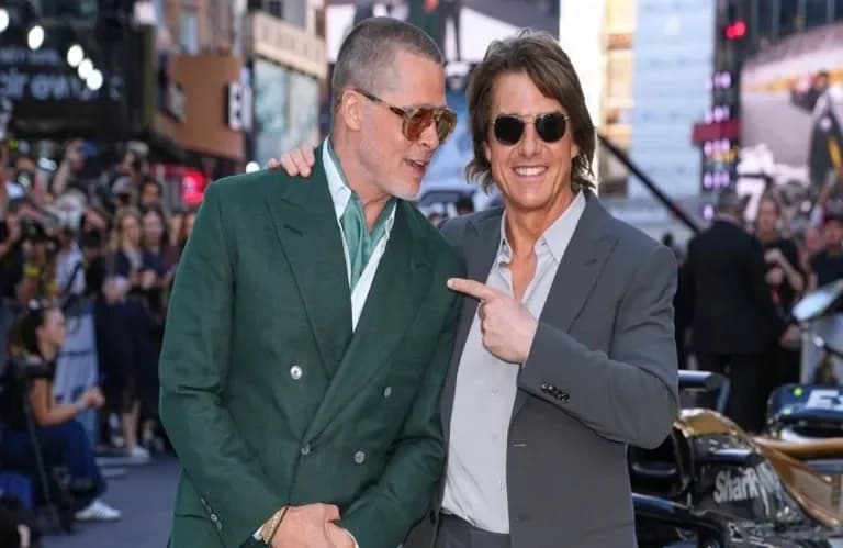 Tom Cruise and Brad Pitt Reunite at «F1» Premiere