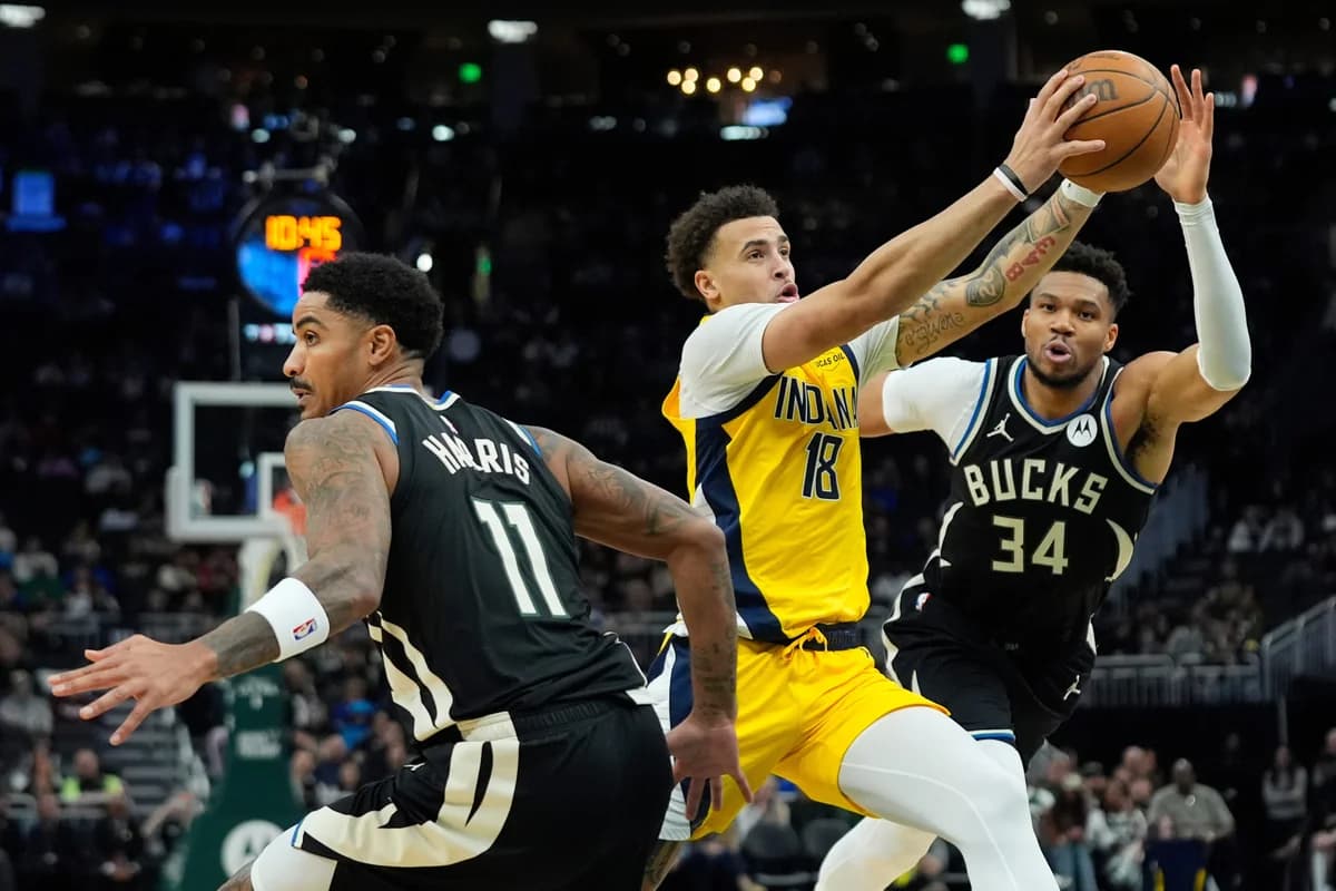 Bucks vencen a Pacers, Giannis preocupa por lesión