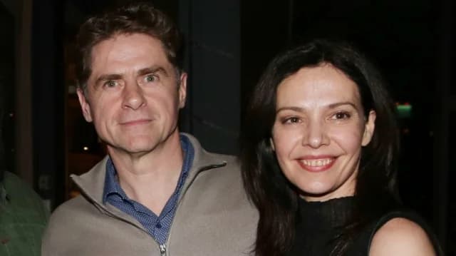 Dimitris Lalos and Marilita Lampropoulou at Spyros Petroulakis' Book Launch