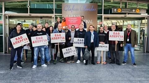 Arbeitsniederlegung bei Goldair Handling am Flughafen Larnaka