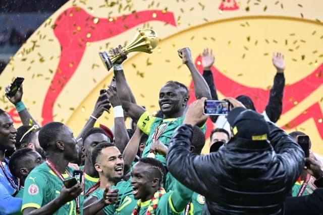 Senegal Parades with Africa Cup at Stade de France Despite Title Dispute