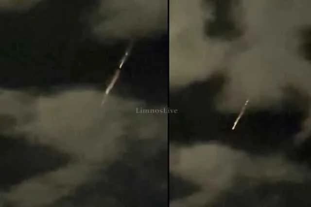 Flaming Objects Spotted in the Sky of Lemnos
