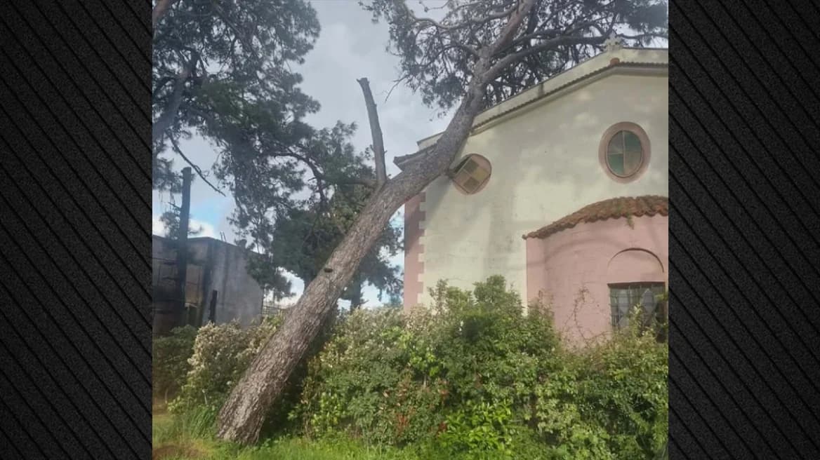 Μυτιλήνη: Ζημιές σε εκκλησία από την κακοκαιρία «Erminio»
