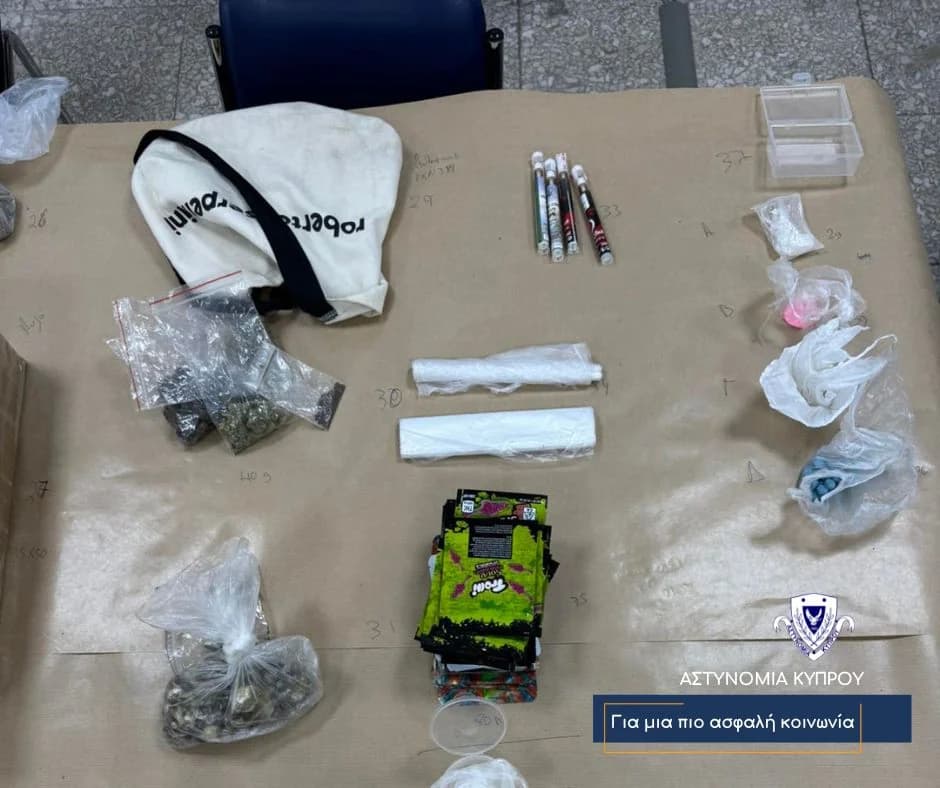 ΥΚΑΝ: Συλλήψεις για ναρκωτικά στη Λεμεσό – Βρέθηκαν κοκαΐνη, κάνναβη και ecstasy