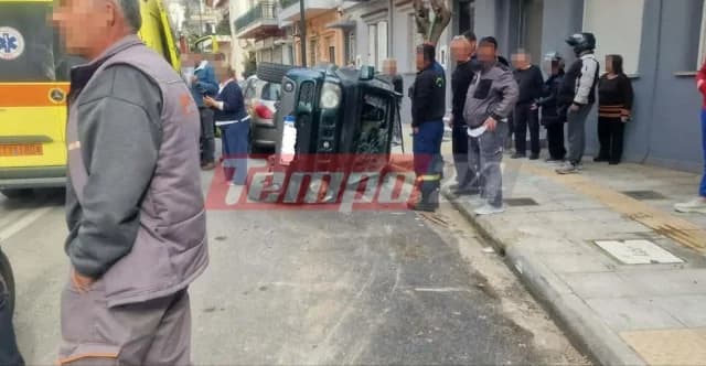Τροχαίο στην Πάτρα: Αναποδογύρισε τζιπ, απεγκλωβίστηκε οικογένεια