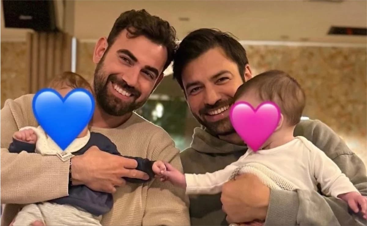 Αντρέας Γεωργίου και Νίκος Πολυδερόπουλος: Τρυφερή φωτογραφία με τα μωρά τους