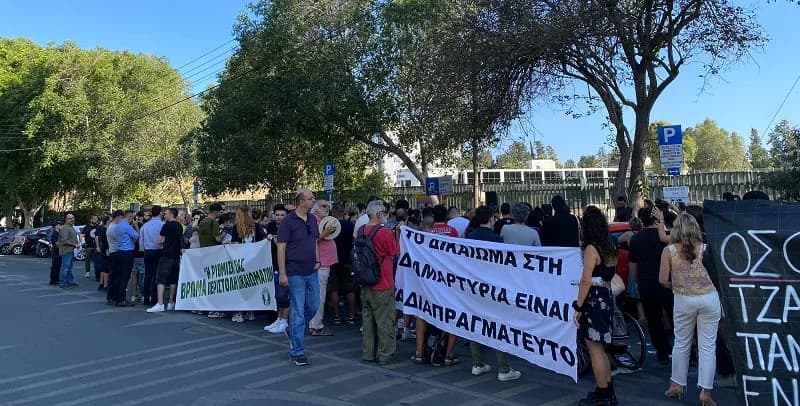 Protest Outside Parliament for Right to Protest