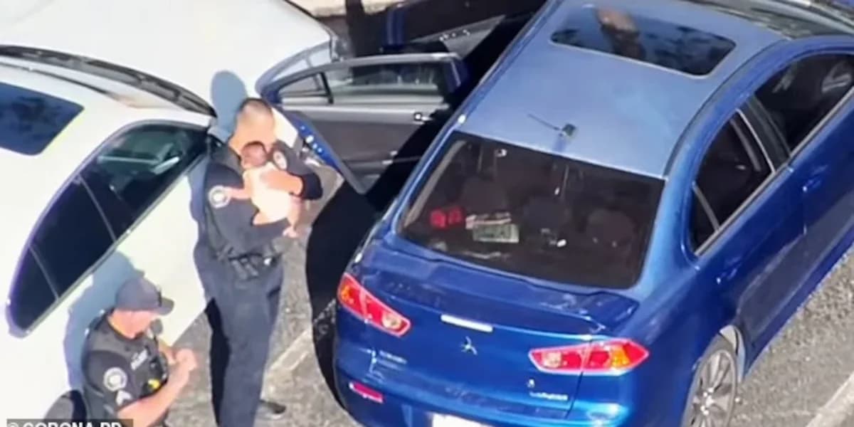 California: Rescatan a bebé de coche caliente – Policía rompe ventana