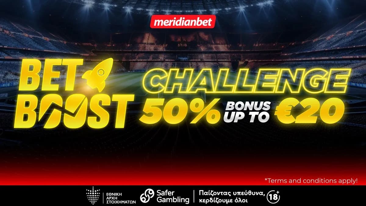Meridianbet: Bet Boost Challenge mit 50% Bonus