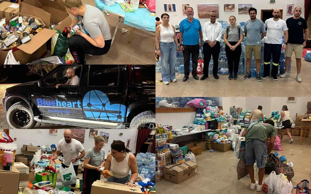 Blue Heart: Recolección de ayuda para las víctimas del incendio en Limassol