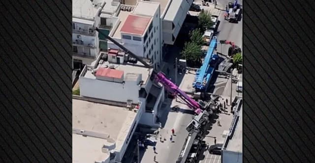 Peristeri: Crane Collapses on House – Woman Rescued