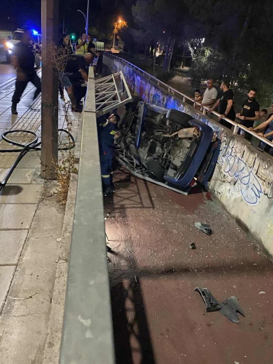 Αγλαντζιά: Όχημα αναποδογυρίστηκε σε τροχαίο ατύχημα