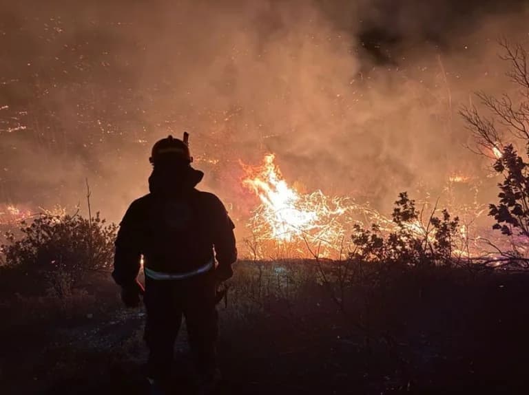 Noche difícil en Evia: Continúa la batalla contra las llamas