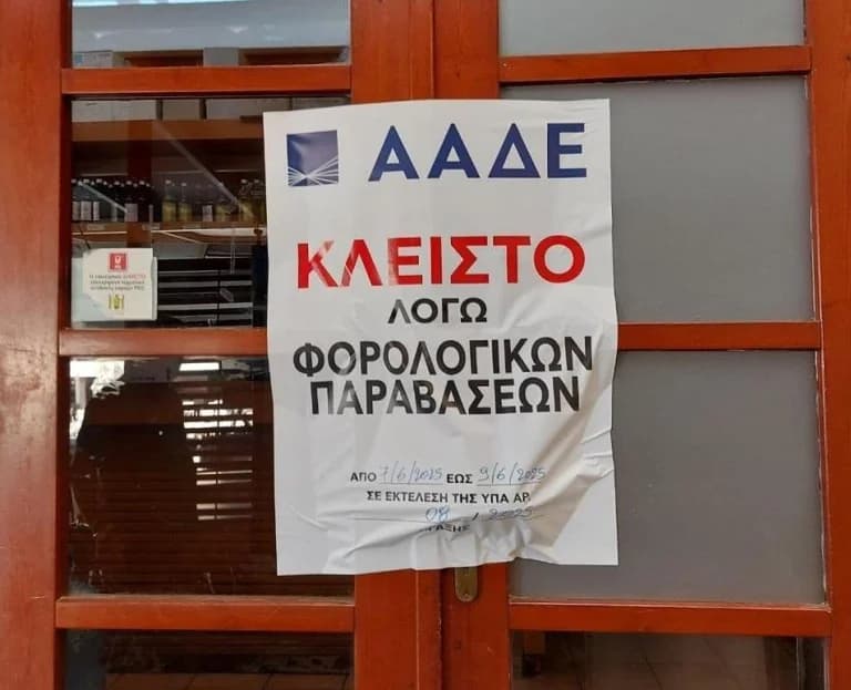 AAΔE: Operación "Theros": 3.100 infracciones, 87 cierres, 2,3 millones de euros en multas