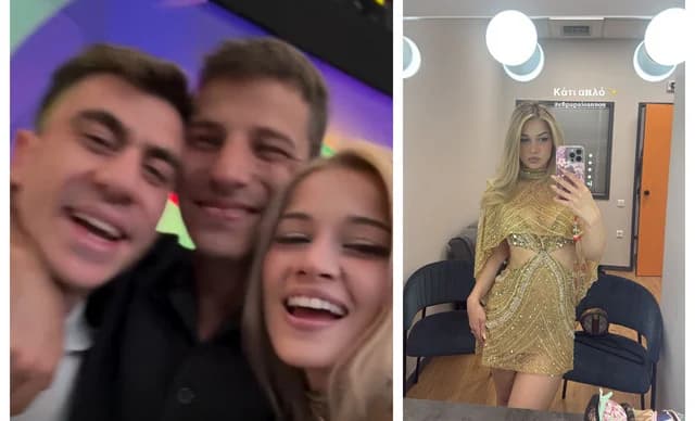Фидиас Панайоту и Стилиана Аверкиу на финале Big Brother