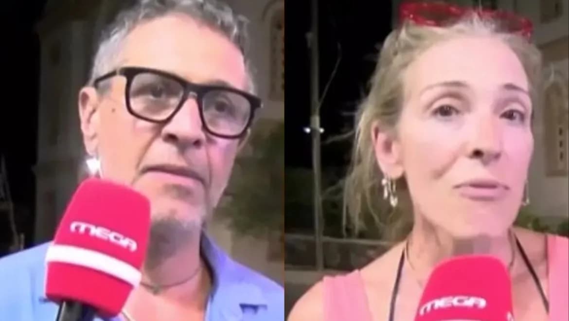 Aimilios Cheilakis y Athina Maximou: Evacuados del incendio de Kythira