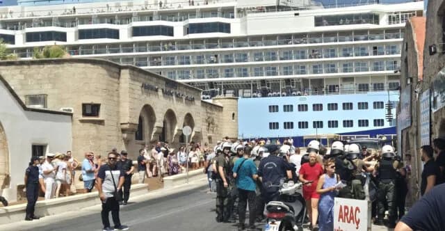 Ρόδος: Επεισόδια στο λιμάνι κατά την άφιξη Ισραηλινών τουριστών