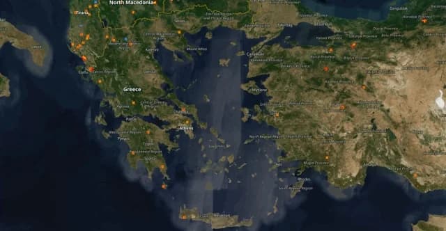 Over 55,000 Acres Burned in Kythira, Evia, Attica, and Elsewhere