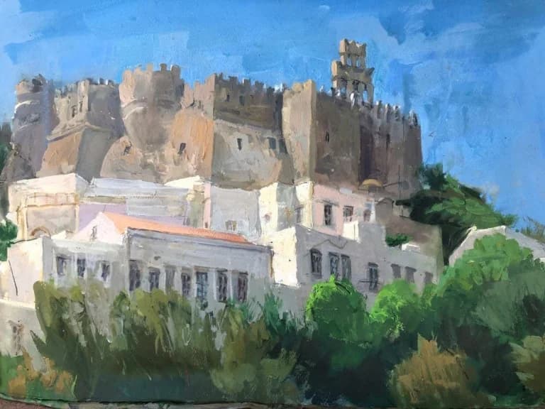 Stefanos Zannis' Ausstellung "Atem und Licht" in Patmos