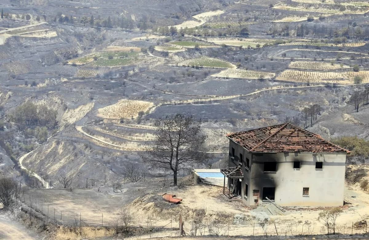 Limassol: El Centro de Excelencia Eratóstenes estima el área quemada en 104 km cuadrados