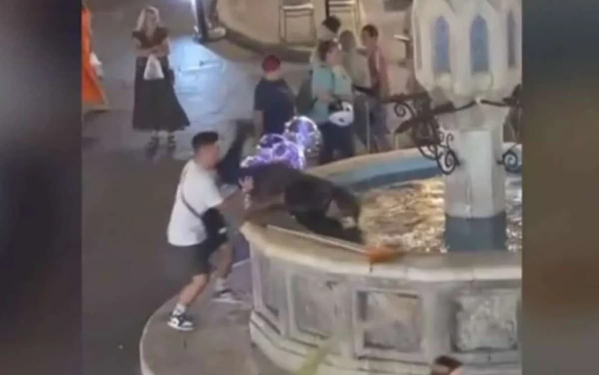 Rhodes: Outrage Over Youth Throwing Homeless Man into Fountain