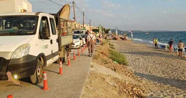 עיריית קסנדרה: מבצע להסרת שמשיות וציוד מחופים נמשך