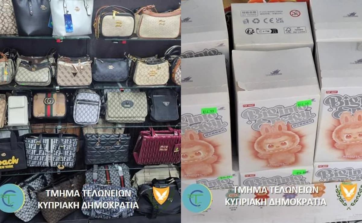 Рейды по магазинам в Айя-Напе и Протарасе: изъяты тысячи поддельных товаров