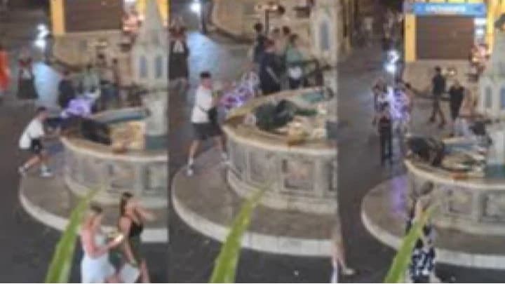 Rodas: Orden de arresto contra el hombre que arrojó a un indigente a una fuente