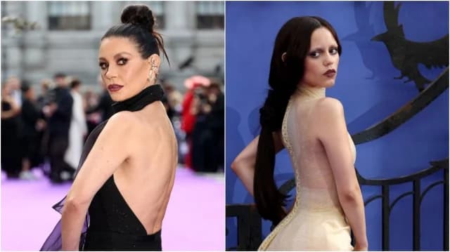 Catherine Zeta-Jones y Jenna Ortega deslumbran en el estreno de 'Wednesday'