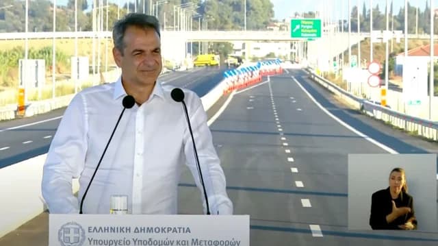 Kyriakos Mitsotakis eröffnet Autobahn Patras-Pyrgos
