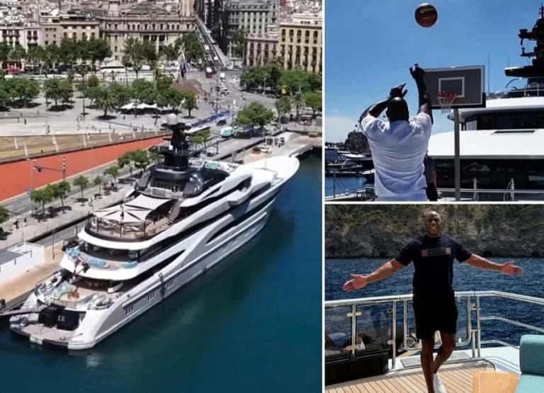 Magic Johnsons Luxusyacht mit Basketballplatz