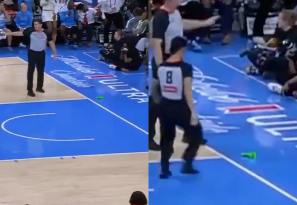 WNBA比赛中球迷向场内投掷性玩具