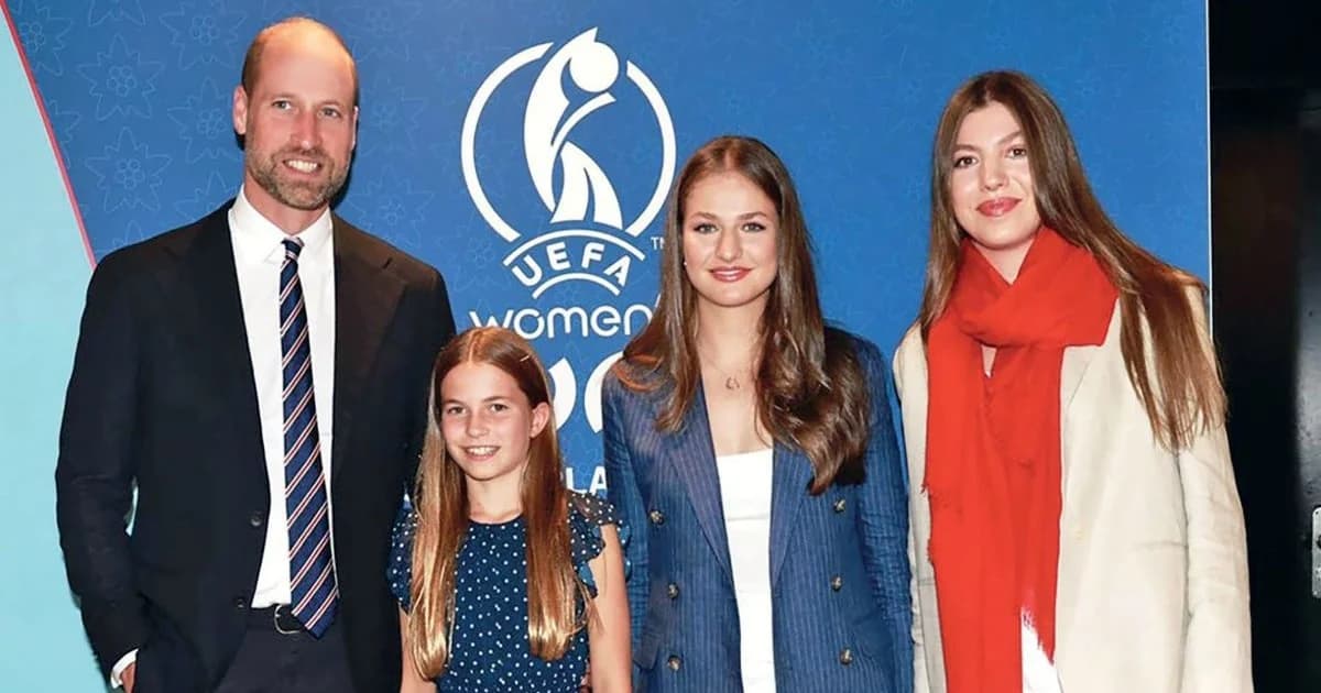 Prince William and Princess Charlotte at Women's Euro Final