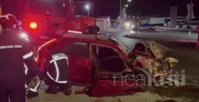Schwere Verletzung zweier junger Männer bei Autounfall auf Kreta