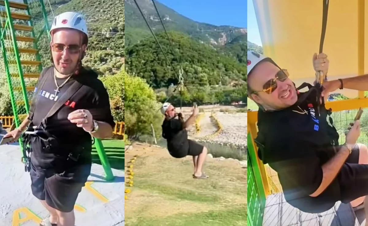Ο Μαυρίκιος Μαυρικίου έκανε zip line στον Αχέροντα