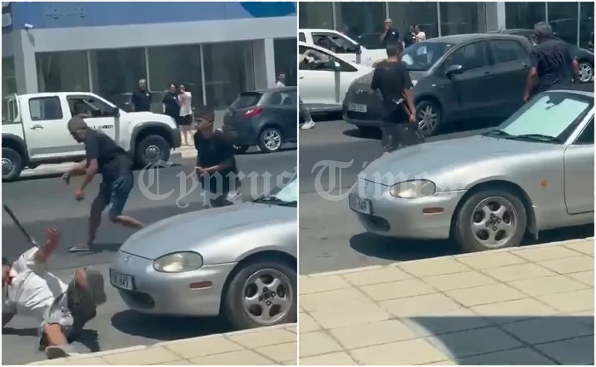 Limassol: Gewaltige Schlägerei mit Eisenstangen auf zentraler Straße – Video