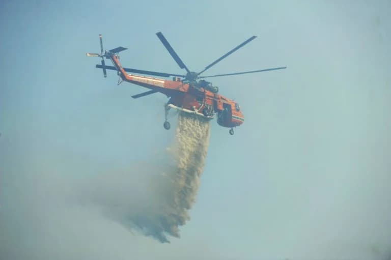 Fire in Vilia, Attica: Forest Fire in Agios Vasileios Area