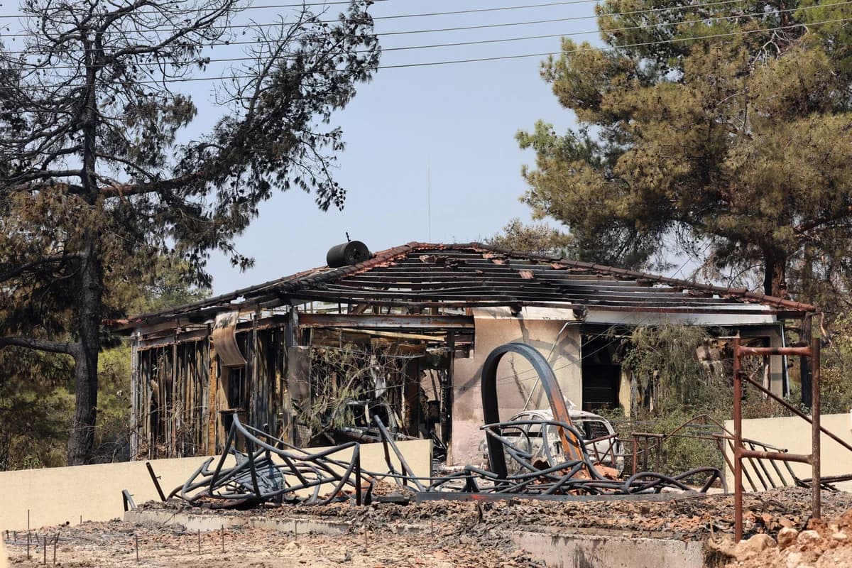 ETEK: הערכות נזקים לנכסים שנפגעו בשריפה לפני 15 באוגוסט
