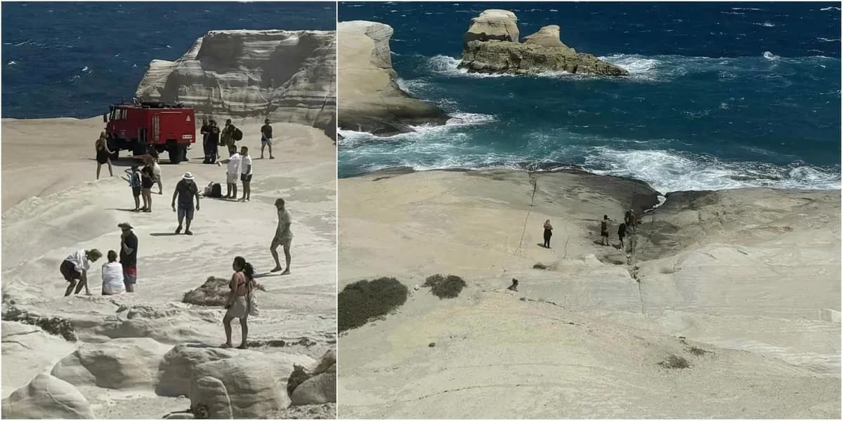 Tragedy in Milos: Vietnamese Couple Drowns at Sarakiniko
