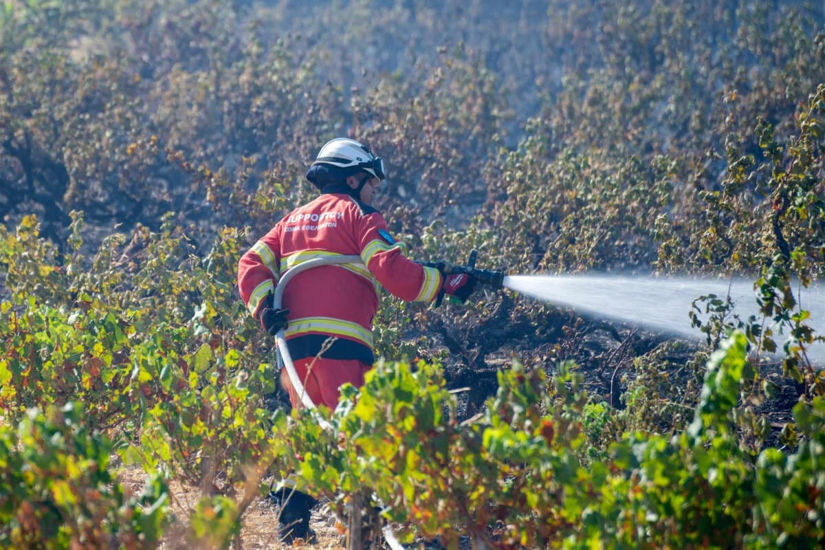 Omodos Fire Started from Garbage