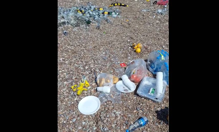 Cyprus Beach Turns into a Landfill After Party