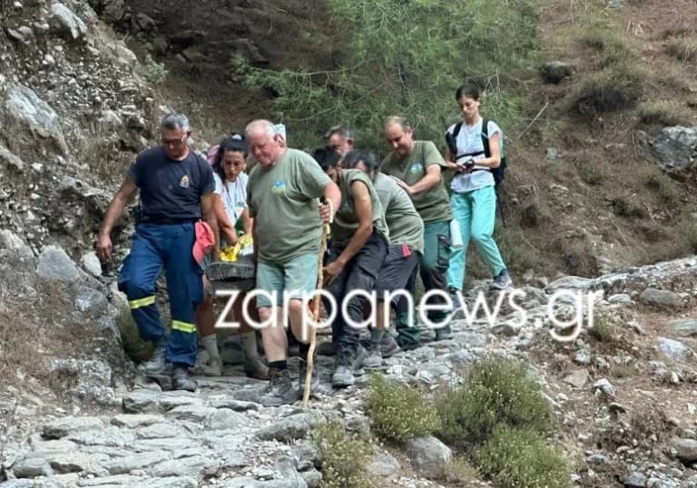 Φαράγγι Σαμαριάς: Κρίσιμη η κατάσταση 55χρονου μετά από πτώση