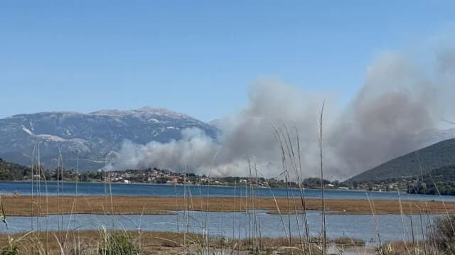 Fire in Fraxia Vonitsa: Extinguishing Operation with 5 Aircraft