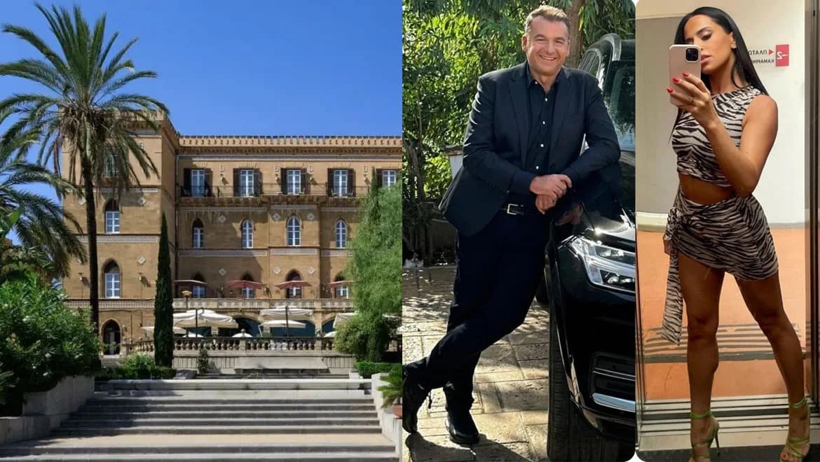 Giorgos Liagas & Maria Antona: Vacation in Palermo, Staying in Luxury Hotel