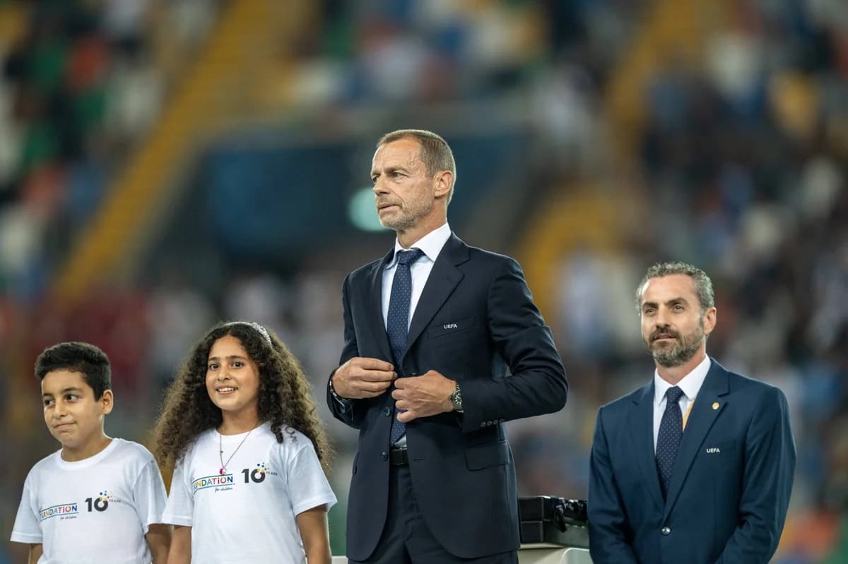 UEFA Super Cup: Palestinian Children at the Award Ceremony