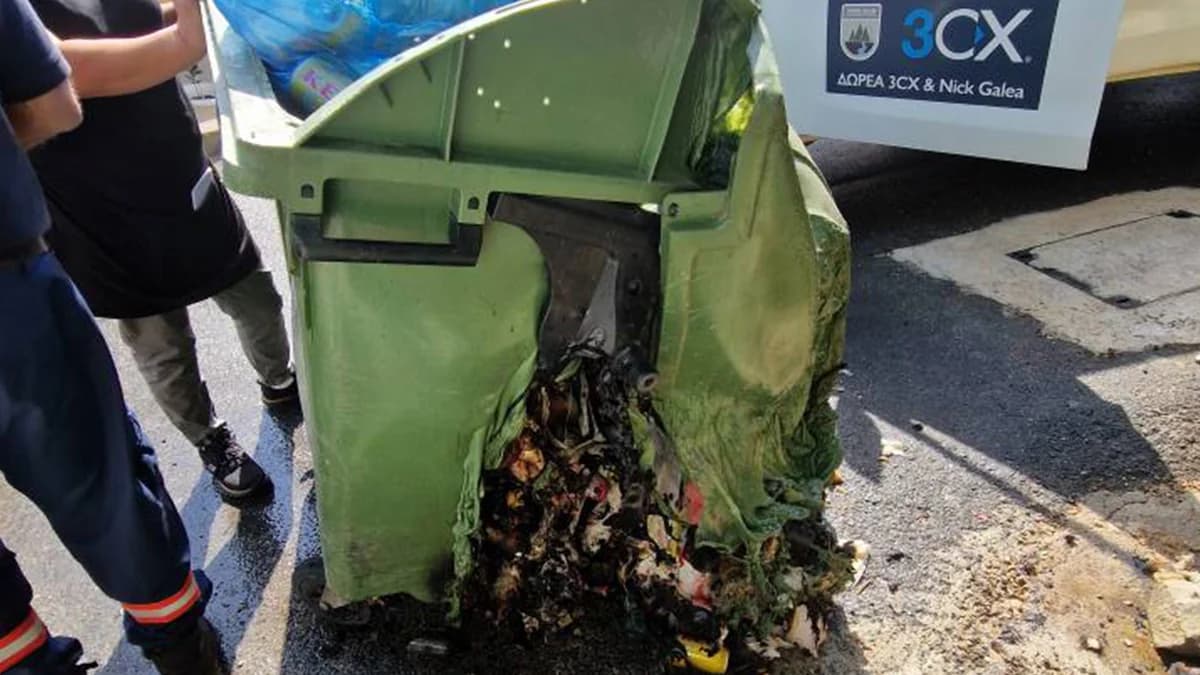 Fire in Pedoulas Caused by Hot Coals in Trash Bin