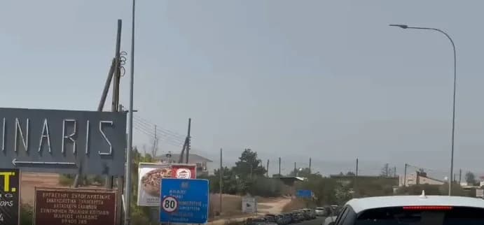 Пробка на дороге Троодос-Платрес-Лимассол