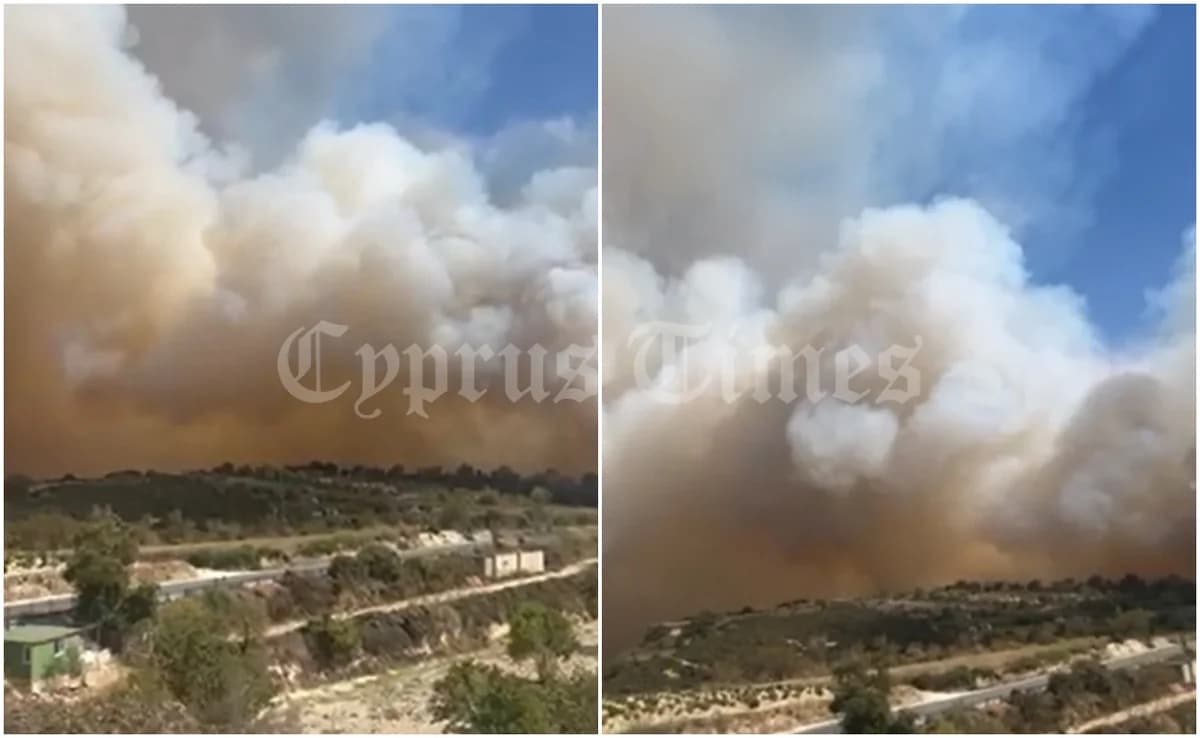 Φωτιά στην Πάφο: Μάχη με τις φλόγες – Επιχειρούν εναέρια μέσα